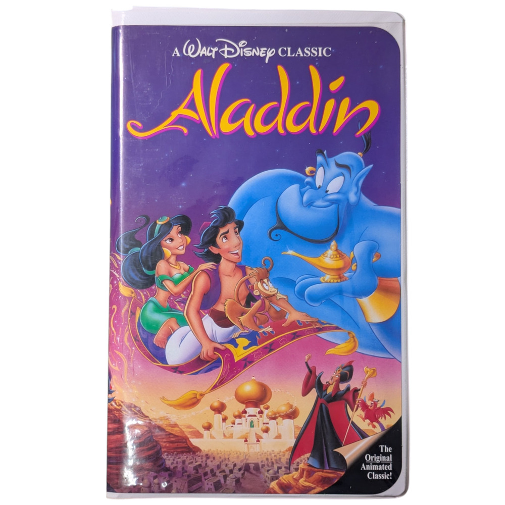 Vintage 1993 "Black Diamond" Edition of Aladdin On Walt Disney Classics VHS